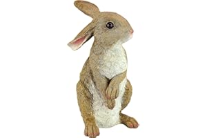 Design Toscano QM200681 Statua Coniglio da Giardino in Piedi, Hopper il Coniglietto, Multicolore