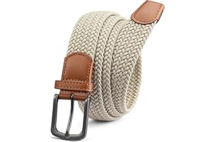 CHAOREN Ceinture Tressée Elastique, Ceintures Tissu Élastique Extensible pour Hommes et Femmes 35mm