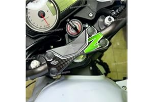 BLACK DOVES GRAPHICS Autocollant en résine pour plaque de direction compatible avec Kawasaki Z750 Z1000 Z 750 Z 1000 (vert noir)