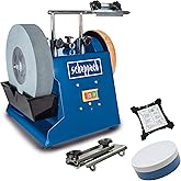 Scheppach TIGER2500 ıslak zımpara sistemi, &ccedil;elik g&ouml;vdeli, ıslak zımpara makinesi, ıslak taşlama makinesi, 200 W g&uuml;&ccedil;, 250 mm &ccedil;