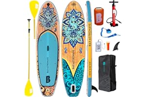 BAX ASTRONAVE Sup Gonfiabile 10.6ft| Tavola Da Surf Gonfiabile Stabile Da 6 Pollici Di Spessore Per Adulti Con Accessori Tavola Sup Durevoli