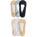 JOPHY & CO. Calzini invisibili da donna, Calze donna Fantasmini 6 paia Antiscivolo, 98% Cotone morbido e traspirante Ballerin