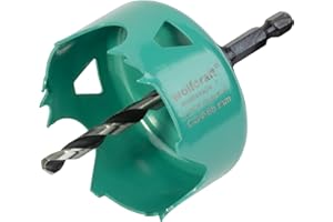 wolfcraft Sega a tazza in acciaio al carbonio, Ø 65 mm I 5967000 I Per l'installazione di materiale elettrico e di sanitari su legno e materiali per costruzioni a secco