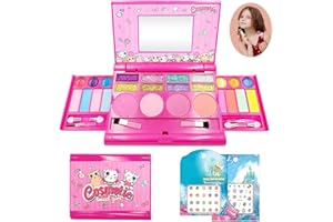 TOPJOWGA Trucchi Bambina Set, Trucco Ragazza Giocattolo, Tavolozza Trucco, Kit di Trucco per Bambini per Ragazze, Giocattoli per il Trucchi Lavabili per Ragazze Bambina 4 5 6 Anni