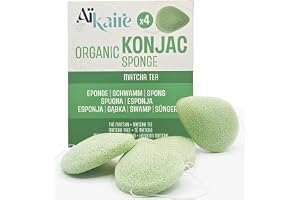 Ekologisk konjac svamp för ansiktet i samband med grönt te