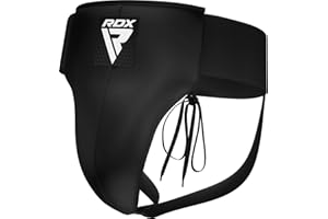RDX Groin Guard for Boxing, Muay Thai, Kickboxing and MMA Fighting, Maya Hide Leather Abdo Gear for Martial Arts BJJ Training, Jockstrap Abdominal Protector for Karate and Taekwondo, Boys Youth