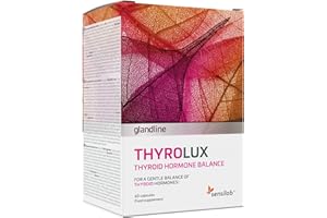 ‎SENSILAB Schilddrüse – Jod tabletten – L Tyrosin, Selen, Magnesium, Königsbasilikum, Schisandra, Zink, Mangan – 60 Kapseln für 30 Tage – Thyrolux Sensilab