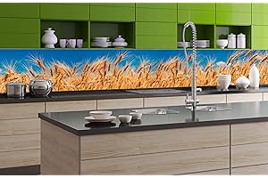 DIMEX Küchenrückwand Folie selbstklebend WEIZENFELD | Klebefolie - Dekofolie - Spritzschutz für Küche | Made in EU - 350 cm x 60 cm