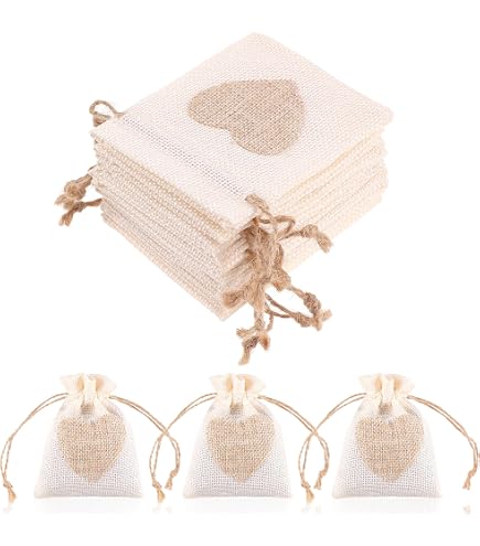 20 Stück Leinen Geschenkbeutel Mit Kordelzug 15x20 Cm – Natürliche Jute Für Schmuck, Hochzeit & Weihnachten (Kaffee-Farbton)