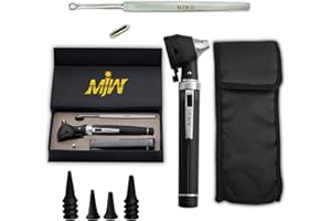 MJW Fiber Optic mini Otoscope Ear Healthy Tool for Home use with LED Light