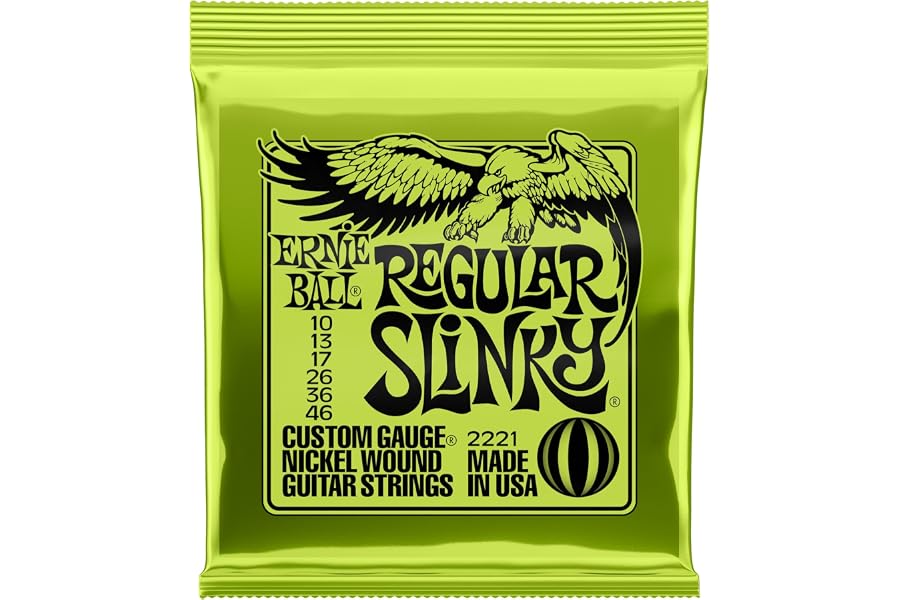 Ernie Ball Regular Slinky Nickel Wound Electric Guitar Strings - 10-46 Gauge