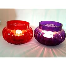 Buy URBAN HAAT Pair of Mosaic Glass TeaLight Votive Candle Holder ...