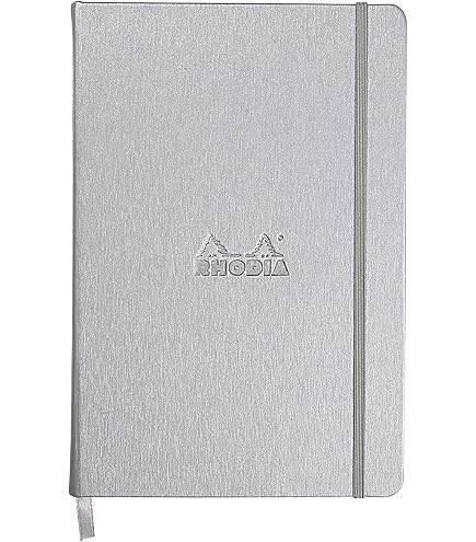 Rhodiarama Webnotepad Rembordé Rigide 9x14 Cm 192 Pages Ligné Microperforé Papier Ivoire 90g Fermeture Elastique Framboise