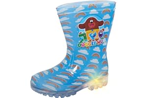 Hey Duggee Light Up Wellington Boots Kids Wellies Boys Wellingtons Girls Rainbow Wellys Snow Rain Shoes