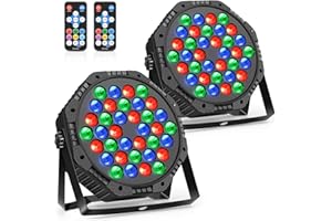 ARRINEW LED Par Strahler RGB Scheinwerfer Discolicht Partylicht für Stage DJ Disco Party Hochzeit Halloween Weihnachten, 2er Set