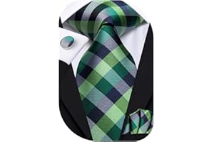 Dubulle Silk Christmas Pattern Ties for Men Snowflake Santa Snowman Neckties Pocket Square Cufflinks Festival Party Set