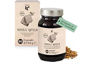‎BEEGUT beegut BIO Propolis Kapseln, 60 Kapseln in pflanzlicher Kapselhülle mit BIO Propolis Extrakt, nachhaltige Verpackung