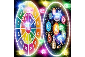 ONLYFUN Bersaglio da 48 cm per bambini, con palline adesive a LED, per interni ed esterni, regalo per ragazzi e ragazze dai 3 ai 12 anni