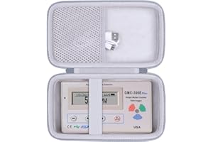Aenllosi Hart Tasche für GQ GMC-500 Plus/EMF-390/GMC-600 Plus Geigerzähler/Dosimeter/Strahlungsmessgerät/Radiometer, Robuste und wasserdichte Außenschicht, Schwarz