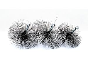 POKM TOOLSMARKET GMBH 150mm Schornsteinbesen Kaminbesen Rußbesen Schornsteinfegerbesen Schubstange