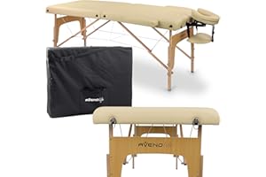 HABYS Sofia Light 2 Zonen Massageliege, Massageliege Klappbar, Massagetisch, Massagebank, Vollholz, Vollausstattung, 213 x 80