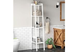 SogesHome Shelving Units Shelving Utility Shelves Metal Shelves Storage Display Rack Bookcase Home Shelf Storage Unit Standing Shelves 4 Tiers White 35.5 * 30 * 147cm,SH-LXH-TJ30W