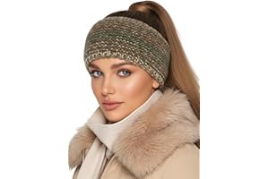 ‎BAESICS Baesics Stirnband Farbverlauf Olive für Damen & Herren – warme & elastische Unisex Ohrenwärmer mit Fleecefutter - Hochwertige Verarbeitung – One Size Kopfbedeckung
