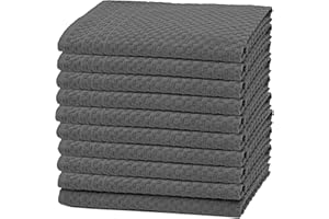 ‎ZOLLNER ZOLLNER 10er Set Geschirrtücher Baumwolle in 45x60 cm - saugstarke und langlebige Küchentücher - waschbar bis 60°C – in grau - Gastronomiequalität - Oeko Tex® Zertifiziert