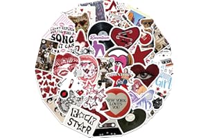 Mrltau Lot de 100 autocollants esthétiques, Downtown Girl Y2K, multicolore, matériau PVC, parfaits pour ordinateurs portables, skateboards, bouteilles d'eau