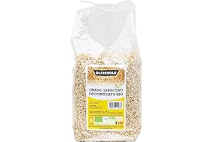 Oltresole, Grano Saraceno Decorticato Biologico 1 Kg, Cereale Crudo Non Trattato Termicamente, da Coltivazione Biologica, Confezione Ideale per Famiglie