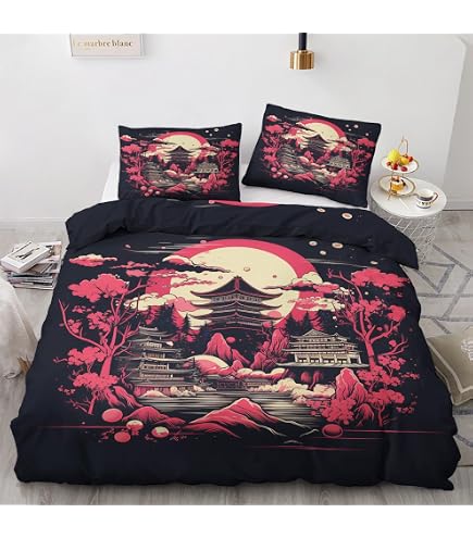 Housse De Couette Samouraï 90x190 Cm - Parure De Lit 1 Personne Microfibre, Motif Guerrier Japonais - 13
