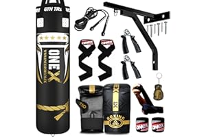 ONEX Boxing bag heavy duty punching bag Filled 5ft 4ft 3ft set, punch bag Kickboxing MMA Grappling Muay Thai Karate BJJ best punch bags equipment for Indoor or Outdoor boxing Training