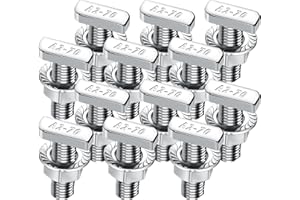 PYROCLASIA Viti a testa martello, M8 x 25, in acciaio inox A2, 70,12 pezzi, viti a testa martello con dadi di blocco, dadi flangiati M8, per guide di montaggio solare PV, serra e profilo in alluminio per