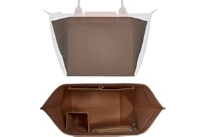 HomeGadget Organizer per Borsa Longchamp Taglia L - Organizzatore Le Pliage per Tasca da Donna - Interno per Shopper - Borsetta in feltro per Accessori - Marrone