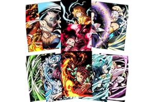 NebulaNova Demon Slayer Lot de 13 posters sur toile, impression murale, image esthétique, poster d'art de manga pour décoration de dortoir, sans cadre, 20 x 30 cm