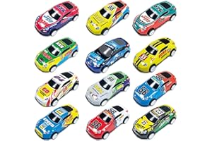 HUSHRICH 12Pcs Mini Pull Back Cars – Party Bag Fillers for Kids, Mini Toy Cars for Boys & Girls, Party Favours & Stocking Fillers Birthday Partys Bags for 3-6 Year Old Toddlers (Style A)
