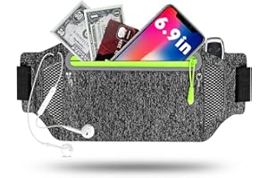 Winzwon Running Belt, Running Gifts for Men Women, Running Accessories Waist Pack with Sweatproof Adjustable Elastic Strap, Large Capacity Bumbag Phone Holder for Running Cycling Workouts