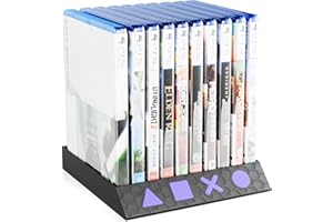 Ricreo Universal CD PS 5/PS 4 Tisch- und Wandhalter Spiele für Playstation | Multifunktionaler Organizer für Spielplatten | Einfache Montage | Platz sparen | Elegantes Design |