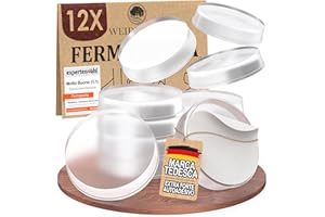 WEIDEBACH® 12x discreto fermaporta maniglia trasparente, paracolpi autoadesivi 20x5 mm, proteggi muro da sedie, gommini per bagno, superfici in vetro, pareti.