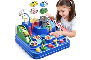 BLmukce Auto Spielzeugs ab 2 Jahre – Montessori Fahrzeug-Spielzeug für Kleinkinder ab 1 2 3 Jahre, Lernspielzeug Car Train Track Adventure, Geburtstagsgeschenk Jungen Mädchen 3 4 5 6 Jahre