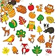 Baker Ross EF862 Woodland Friends Foam Stickers, Puffy Scrapbook Stickers in Fun Foam Shapes (Pack of 100)