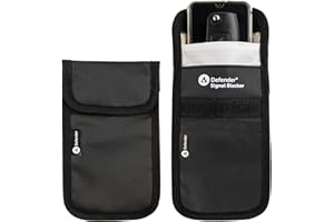 Defender Signal Blocker 2 Pack - RFID Faraday Pouch - Police Accredited Car Key Security Case - Phone Case Signal Blocking Device - Faraday Bag For Car Keys Mobile Phone Credit Cards