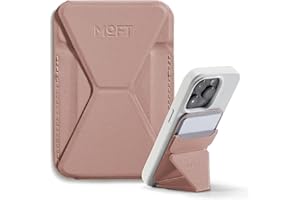 MOFT MagSafe Stojak na telefon iPhone 15/14/13/12, kompatybilny z MagSafe, MOVAS wegańska skóra, magnetyczny stojak na telefon z 3 kątami widzenia, 2 przegródki na karty (klasyczny cielisty)