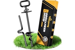 VEHEPEAY Ancla de Tierra Perro, Ancla de Tierra Perro Grande Mediano a Grande hasta 220 lbs, Ancla Espiral Resistente para Perros Grandes, Ancla de Tierra para atornillar para Playa, Camping, césped y Patio