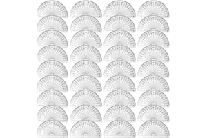 XIMINWZM 36 Pcs Plastic Protractor 180 Degree, Angle Measurement Ruler Set, Angle Measurement Tool for School, Engineering Classroom, Office, Art Design