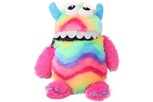 Toyland® 23 cm (9 inches) Rainbow Colour Worry Monster Plush Stuffed Toy - Loves to Eat Your Worries