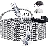 Txtcu Oculus Quest 2 Link Cable 3M,USB3.0 A to Type C Cable 90 Degree Braided USB C Charging Cable 5Gbps Data Sync for Oculus