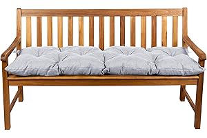 Gutekissen® Cojines para Bancos – Cojines Exterior para Banco jardín LS (160x60, Platino)