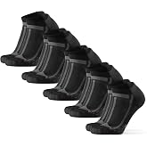 DANISH ENDURANCE Running Socks Men, Non-Slip, Anti-Blister Socks, Men and Women, 5 Pack