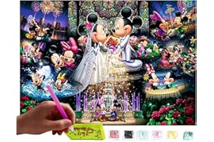 MISHBAY Diamond Painting Mickey Mouse - 30x40cm Diamond Painting Erwachsene - Disney Diamant Painting Bilder - DIY 5D Satz Wand Dekor Diamantstickerei